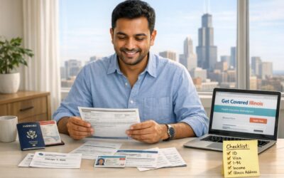 I’m a H1B Visa holder in Illinois, what document types are needed for health insurance through GetCovered Illinois?